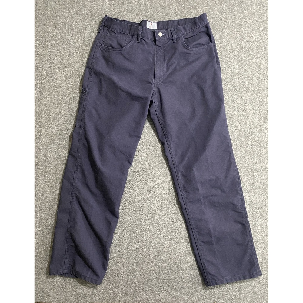 Tyndale Mens Navy Blue Flame Resistant FR Work Pants 38x33 U290T Made in USA